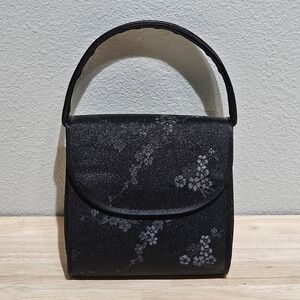 La Regale Black Floral Purse